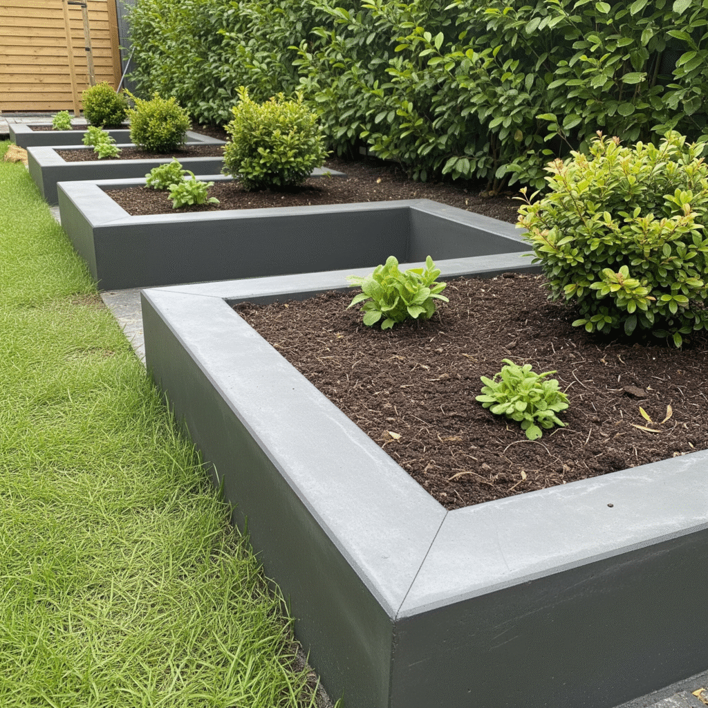 des bacs avec implatation